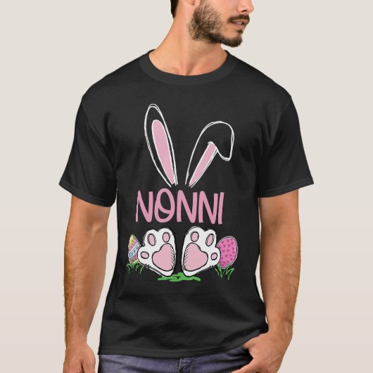 Nonni Bunny Easter Eggs Matching Family Cute Easte T-shirt (Voorkant)