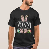 Nonni Bunny Leopard Grandma Easter Day Rabbit Eggs T-shirt (Voorkant)