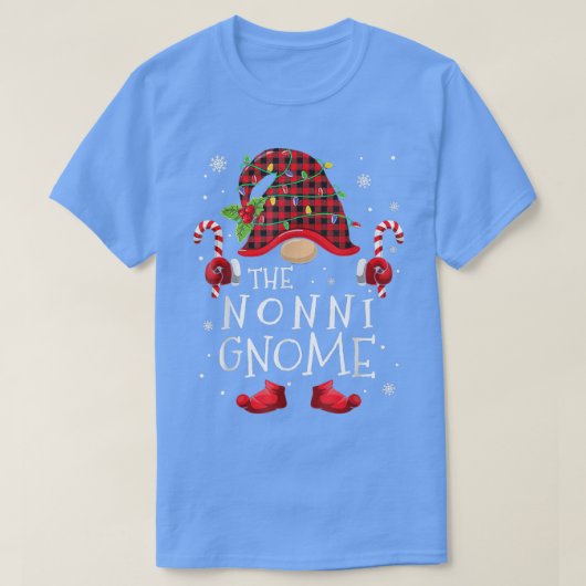 Nonni Gnome Buffalo Pset Matching Family Christma T-shirt (Design voorkant)