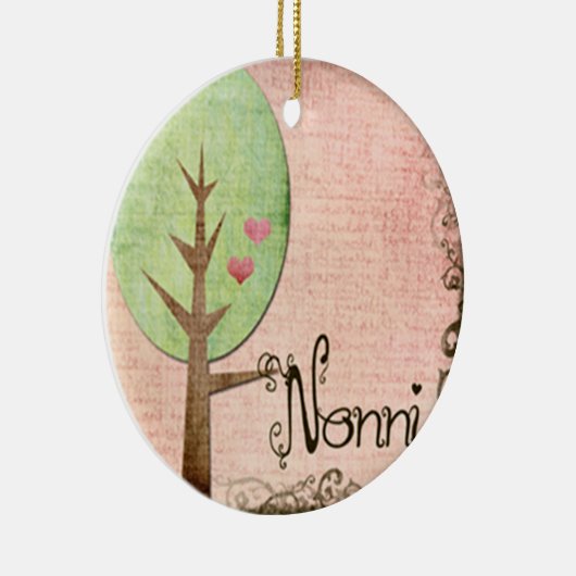 nonni-hartritme roze keramisch ornament (Rechts)