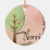 nonni-hartritme roze keramisch ornament (Voorkant)