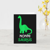 Nonni-saurus Funny Dino Dinosaur Nonnisaurus Kaart (Gele Bloem)