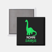 Nonni-saurus Funny Dino Dinosaur Nonnisaurus Magneet (Voorkant / Achterkant)