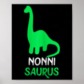 Nonni-saurus Funny Dino Dinosaur Nonnisaurus Poster (Voorkant)