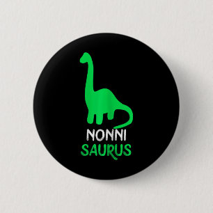 Nonni-saurus Funny Dino Dinosaur Nonnisaurus Ronde Button 5,7 Cm