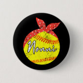 Nonni Softball Ball Moederdag Ronde Button 5,7 Cm (Voorkant)