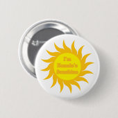 Nonnie's Sunshine Ronde Button 5,7 Cm (Voorkant /achterkant)
