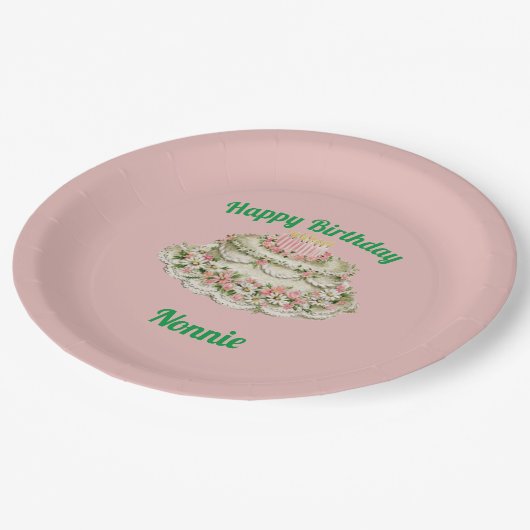 NONNIE ~  BIRTHDAY CAKE ~ PAPIEREN BORDJE (Gekanteld)