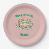 NONNIE ~  BIRTHDAY CAKE ~ PAPIEREN BORDJE (Voorkant)
