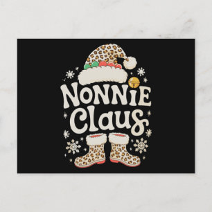 Nonnie Claus Luipaard Kerst Overeenkomstige Famili Feestdagenkaart
