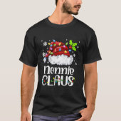 Nonnie Claus Santa Hat Christmas Light Xmas T-shirt (Voorkant)