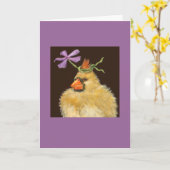 Nonnie de kardinaalkaart kaart (Gele Bloem)