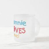 Nonnie houdt van me Tshirts en cadeaus Matglas Koffiemok (Voorkant rechts)