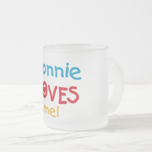 Nonnie houdt van me Tshirts en cadeaus Matglas Koffiemok (Voorkant rechts)