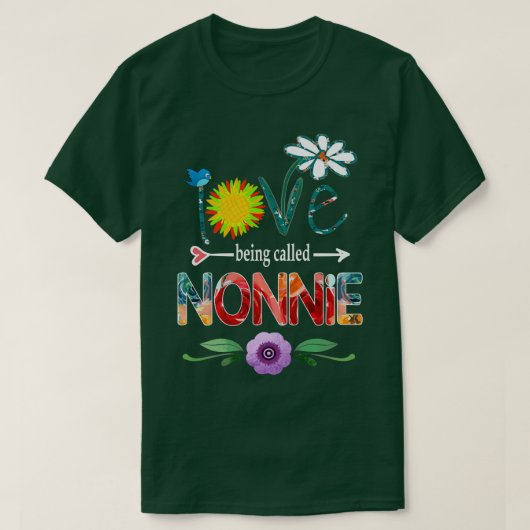 Nonnie Ik hou ervan om Nonnie genoemd te worden T-shirt (Design voorkant)