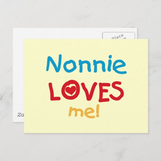 Nonnie Loves Me T-shirts en geschenken Briefkaart (Voorkant / Achterkant)