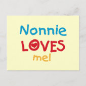 Nonnie Loves Me T-shirts en geschenken Briefkaart (Voorkant)