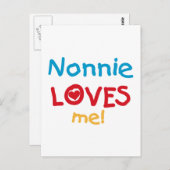 Nonnie Loves Me T-shirts en geschenken Briefkaart (Voorkant / Achterkant)