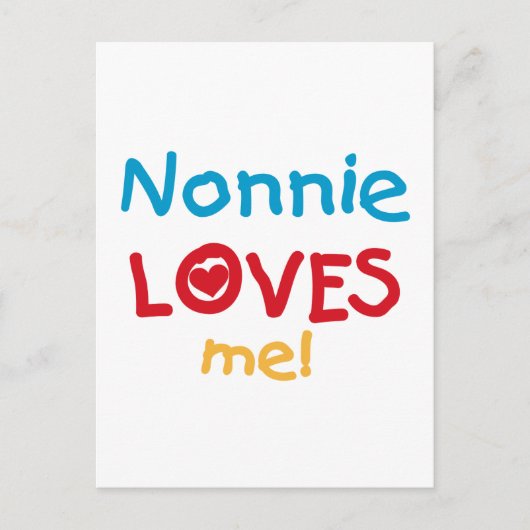 Nonnie Loves Me T-shirts en geschenken Briefkaart (Voorkant)
