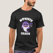 Nonnie purple shark love grandma shark  t-shirt (Voorkant)