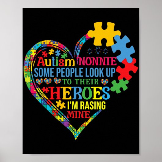 Nonnie Raising Hero Moederdag Autisme Nonnie Fami Poster (Voorkant)