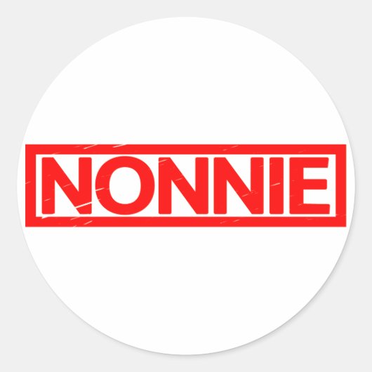 Nonnie Stamp Ronde Sticker (Voorkant)