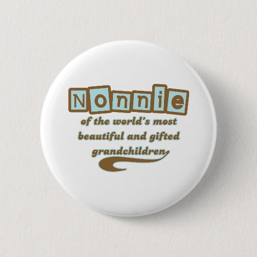 Nonnie van Begaafde Kleinkinderen Ronde Button 5,7 Cm (Voorkant)
