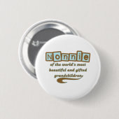 Nonnie van Begaafde Kleinkinderen Ronde Button 5,7 Cm (Voorkant /achterkant)