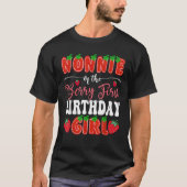 Nonnie van Berry Eerste Verjaardag Meisje 1e Bday  T-shirt (Voorkant)
