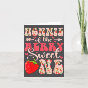 Nonnie van de bes zoete één 1e verjaardag aardbei kaart