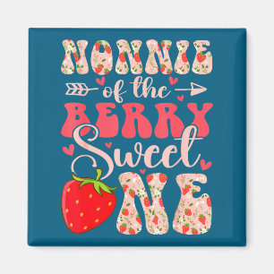 Nonnie Van De Bes Zoete Eén 1e Verjaardag Aardbei Magneet