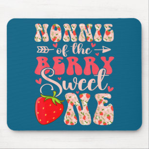 Nonnie van de bes zoete één 1e verjaardag aardbei muismat