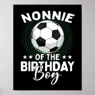 Nonnie van de verjaardagsfeestje voetballer verjaa poster