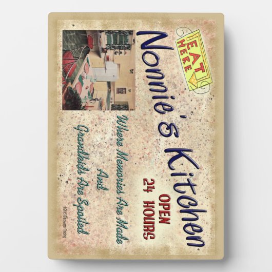 Nonnie's keuken, waar Kinderen met spuugd plaque z Fotoplaat (voorkant)