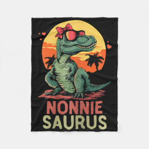 Nonniesaurus Dino Dinosaur Nonnie-saurus T-rex Fun Fleece Deken
