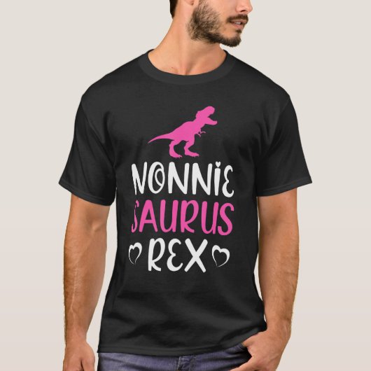 Nonniesaurus Rex Dinosaur Nonnie Saurus Familie T-shirt (Voorkant)