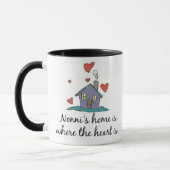 Nonni's thuis is waar het hart is mok (Links)