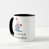 Nonni's thuis is waar het hart is mok (Voorkant links)