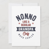 Nonno als een gewone opa slechts veel koeler bedankkaart (Voorkant)
