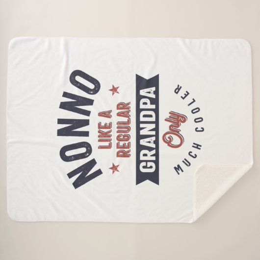 Nonno als een gewone opa slechts veel koeler sherpa deken (Voorkant (horizontaal))