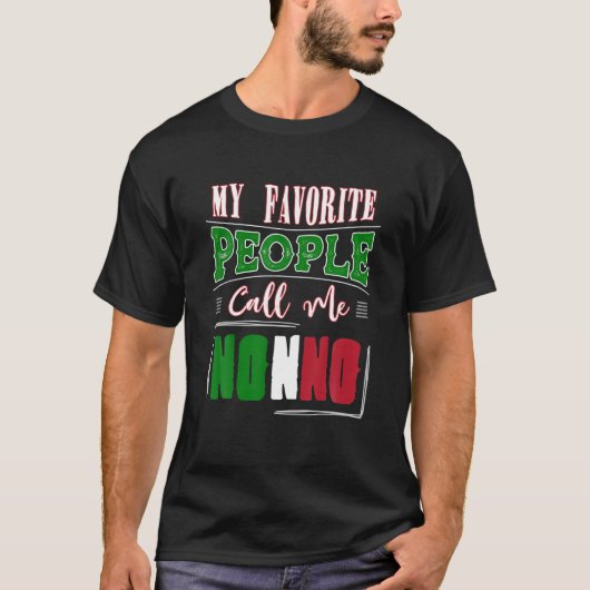 Nonno Birthday Gift Idea en de Italiaanse opa Fath T-shirt (Voorkant)
