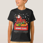 Nonno Claus Rode Vrachtwagen Santa Rendier Elf Ker T-shirt (Voorkant)