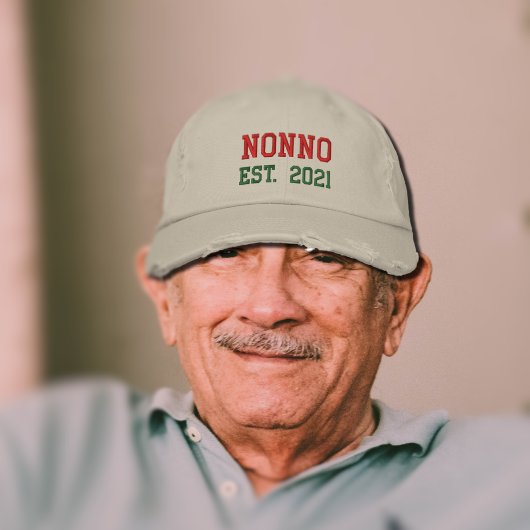Nonno - est.2021 geborduurd Baseball Pet