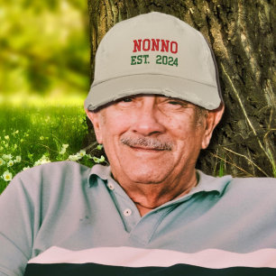 Nonno - est.2024 Geborduurd honkbal Pet