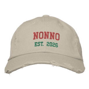 Nonno - est.2026 Geborduurd Honkbal Pet