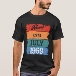 Nonno Est Juli 1969 Trotse Opa Beste Pap Legende T-shirt