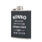 Nonno | Funny Grandfather is voor oude jongens Heupfles (Links)