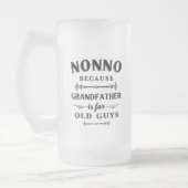 Nonno | Funny Grandfather is voor oude jongens Matglas Bierpul (Links)