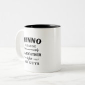 Nonno | Funny Grandfather is voor oude jongens Tweekleurige Koffiemok (Voorkant links)