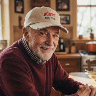Nonno - gest.2026 Geborduurde Honkbalpet Pet